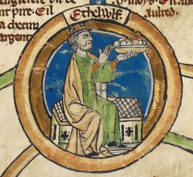 Fig. 1 Æthelwulf, King of Wessex 839-858 Genealogical Roll of the Kings of England.