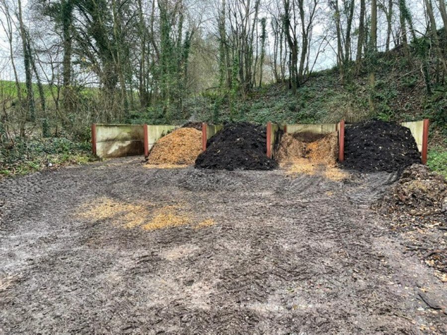 The compost bays at Hestercombe Gardens