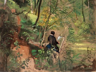 CWB 2 24c Artist Sketching at Hestercombe by J Eagles 1834 web